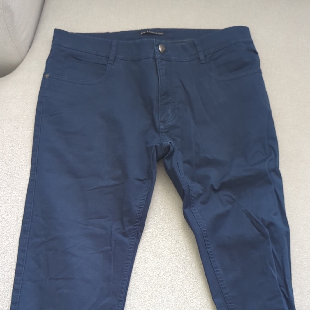 Mango Man The Essentials Pisa 5 Pocket Pants, Men's Blue Pants